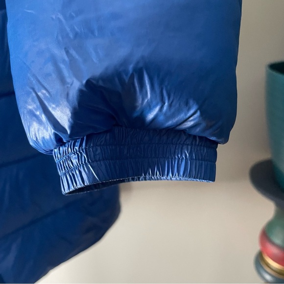 Michael Kors Puffer Jacket Designer Coat Blue Black Colorblock Mens Size Medium - Picture 11 of 11